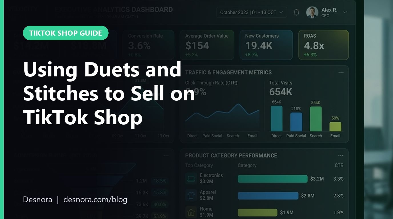 Using Duets and Stitches to Sell on TikTok Shop