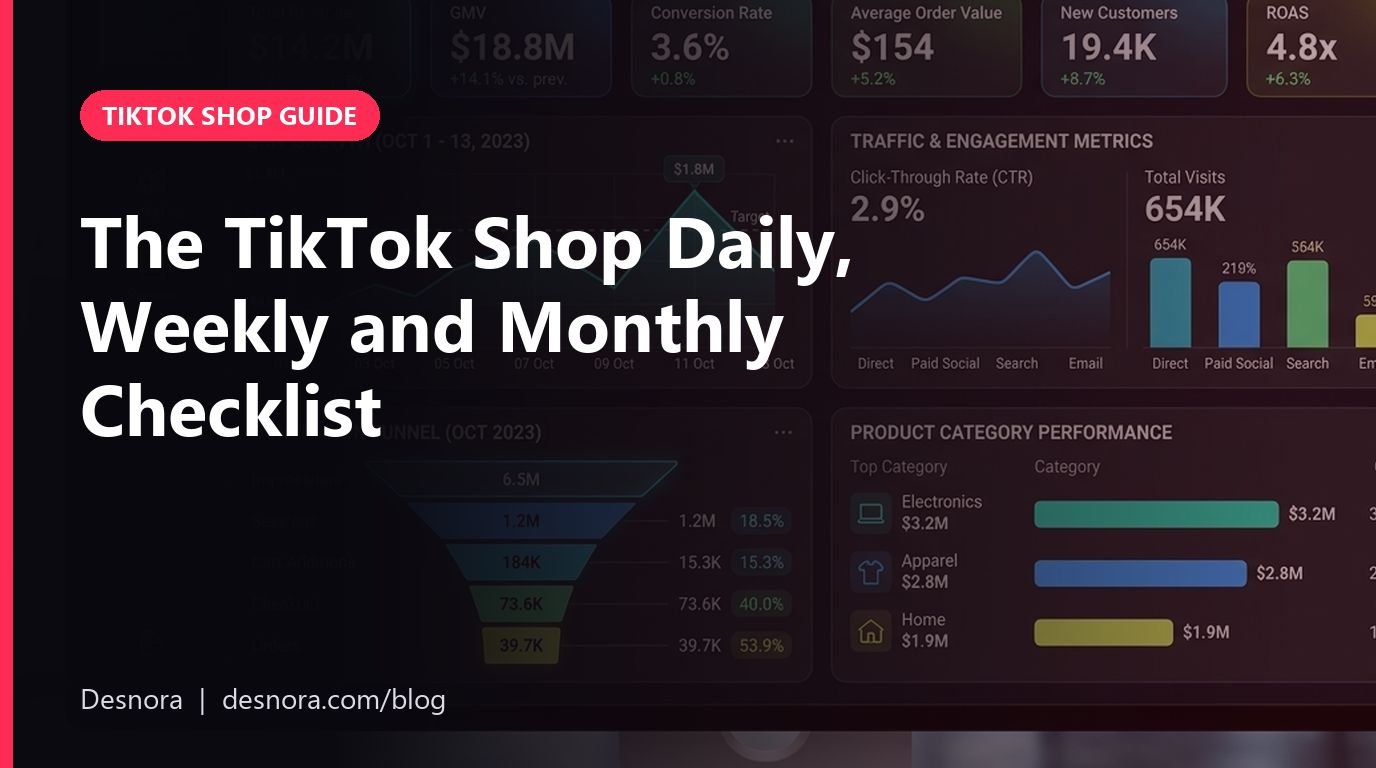 The TikTok Shop Daily, Weekly and Monthly Checklist
