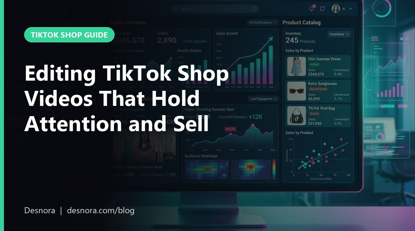 Editing TikTok Shop Videos That Hold Attention and Sell